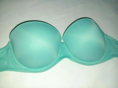 SUJETADOR ROSA VICTORIA SECRET 32D Push Up Wear en todas partes sin tirantes Sexy verde azul Foto 1 de 4