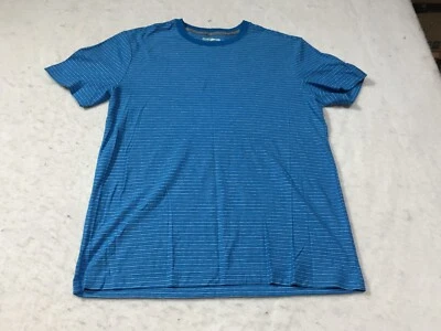 Ruff Hewn Summit Tee Shirt Mens M Medium Blue White Striped Short Sleeve Crew - Image 1 of 4