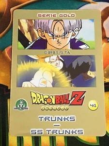 C1087 DRAGON BALL Z DBZ LENTICULAR ARD GOLD SERIE BAÚLES SS #41 LÁMINA CASI NUEVO - Imagen 1 de 12