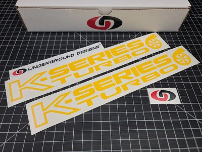 Calcomanías turbo serie K (2 paquetes) pegatinas de carreras de guardabarros I-VTEC para Honda Civic Si R Foto 1 de 2