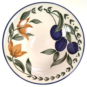 Staffordshire Geschirr Pflaumen Blumen Salat Suppe Müslischale 6-3/4" breit England - Bild 1 von 6