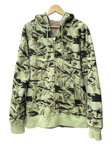 A BATHING APE (BAPE) Felpa con cappuccio zip A BATHING APE cotone verde XL usata