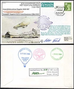 FF18c 80th Ann 1st Flight of the Zeppelin Signed by Oscar Fink (A) - Picture 1 of 1