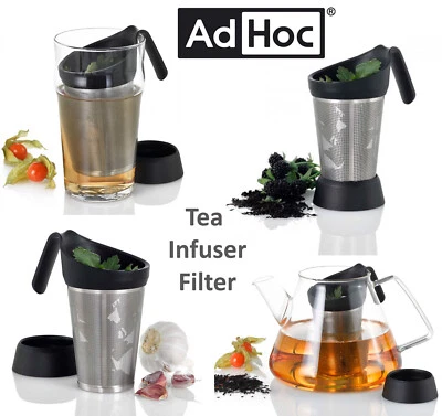 Nuevo filtro de té ad hoc infusor de té TEABOY negro acero inoxidable diseño Alemania TE85 Foto 1 de 4