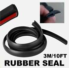 3M Black Rubber Seal Strip Trim For Car Front Windshield Plastic Panel-Hood