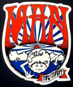 1970's MAN THRU' EUROPE - WELSH ROCK BAND ORIGINAL UNUSED TOUR STICKER - Bild 1 von 2