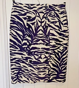 Jaeger Ladies Animal Print Lined Pencil Skirt - UK Size 14 - Picture 1 of 5