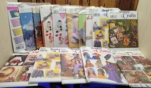 VTG Simplicity Crafts Lot of 15 Craft & Doll Sewing Patterns 80’s 90's Uncut - Picture 1 of 6