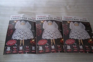 3 SETS = FREIZEITKUNST - WÄSCHEKLAMMER WEIHNACHTENSENGEL - "NOEL" NEU / VERSIEGELT - Bild 1 von 1