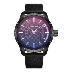 Police Neist Men's Leather Band Analogue Watch Water Resistance - Black - Picture 1 of 3