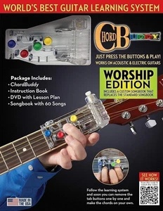 ChordBuddy Guitar Learning System Worship Edition for acoustic+electric guitars - Picture 1 of 3