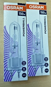 2 x Osram Powerball Lamps 150w HCI-T Colour 830 Warmwhite DE LUXE G12 - Picture 1 of 2