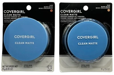 2 Pack Covergirl Clean Matte Pressed Powder Oil Control 545 Warm Beige - Image 1 of 4