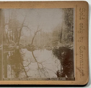Tarjeta Mirror Lake View, Valle de Yosemite, California Historic View Stereoview - Imagen 1 de 4