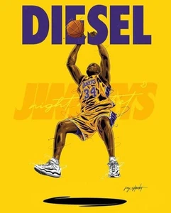 Los Angeles Lakers NBA Basketball Poster Art Print Metal Sign 12x8in Vintage P - Picture 1 of 9