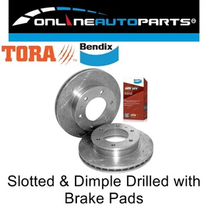 Front Disc Rotors + Bendix 4WD Brake Pads for Mazda B2600 B2500 BT50 B3000 02~11 - Picture 1 of 4