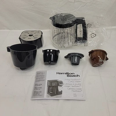 Hamilton Beach 49976 FlexBrew Coffe Maker Parts Carafe Drip Tray Brew Basket New - Image 1 of 4