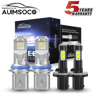 For 1998-2004 Ford Mustang Coupe/Convertible 6500K LED Headlight Fog Light Bulbs - Image 1 of 4
