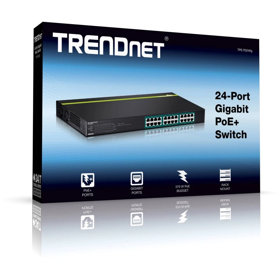 TRENDnet TPE-TG240g Gigabit Poe+ Switch 24-Port - Image 1 of 1