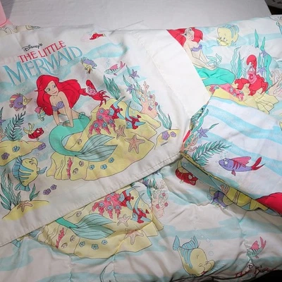 Juego de ropa de cama funda de almohada edredón doble sirenita de colección años 90  Foto 1 de 4
