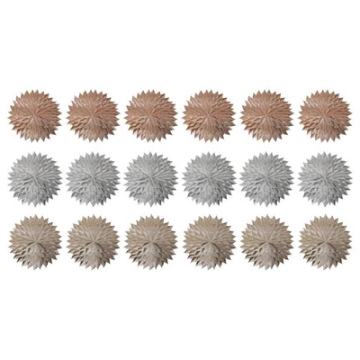 Tapis de Repas Isolant PVC avec Design Fleur Chiba Lot de 6 pour Tables de Salle - Photo 1/4