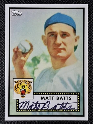Matt Batts 2011 Topps Lineage 1952 Reprint Auto #RA-MB DETROIT TIGERS - Image 1 of 2