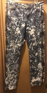 Vintage K. Jordan Jeans Damen 16 seitliche Reißverschlüsse Acid Washed Strass Knopf 36x30,5 - Bild 1 von 2