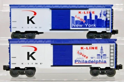 K-LINE LOVES NEW YORK & Philadelphia CLASSIC O Gauge Scale BOXCAR K641-740802 - Image 1 of 4