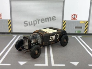 1932 Ford Roadster Rusty Weathered Custom 1/64 Diecast M2 Race Car Barn Find - Picture 1 of 13