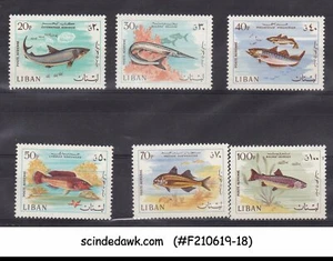 LEBANON - 1968 FISH / MARINE LIFE - 6V - MINT NH - Picture 1 of 1