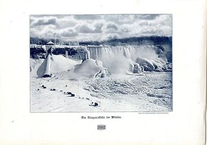 Nordamerika Die Niagarafälle im Winter Historischer Foto- Kunstdruck von 1908 - Picture 1 of 1
