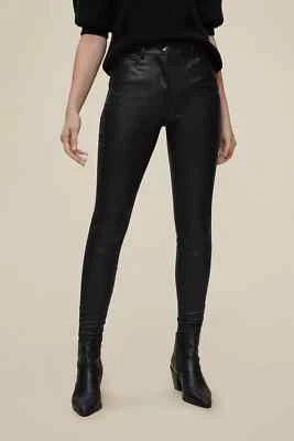 Dorothy Perkins Black Faux Leather Jeans 14 - Image 1 of 4