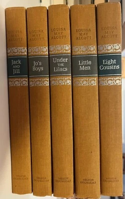 Vintage Louisa May Alcott Nelson Doubleday Vintage Hardcover Book Set 5 1950's Foto 1 de 4