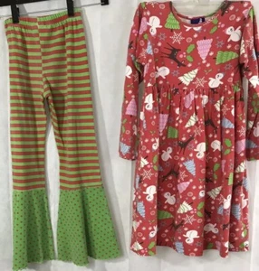 WEE WINTER WOOLIIES BY FLAP HAPPY GIRLS OUTFIT DRESS & LEGGINGS SIZE 7 - Picture 1 of 8
