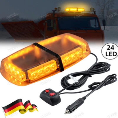 LED Rundumleuchte Blitzlicht Notfall Magnet Warnleuchte für Auto PKW Traktor DHL - Bild 1 von 4