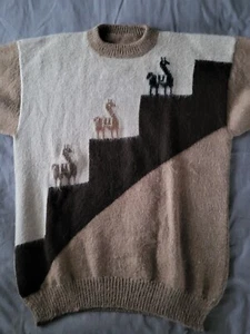 Pullover Strick Gr. L Alpaka Made in Peru - Bild 1 von 2