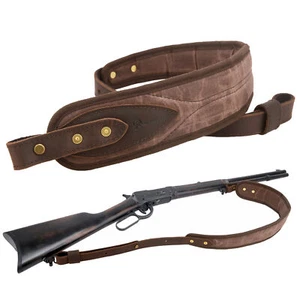 Canvas Leder Gewehr/Flintenschlinge Jagd Riemen Gürtel robust leicht - Bild 1 von 47