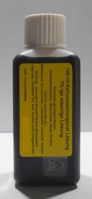 100 ml Kaliumpermanganat Lösung 5 % - Desinfektionsmittel, Bleiche, Beize - Bild 1 von 3