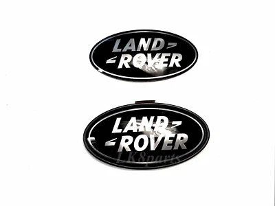 Juego de insignias ovaladas negras emblema rejilla + puerta trasera Land Rover LR4 2014-2016 genuino Foto 1 de 2