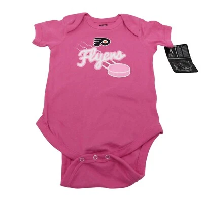 NHL Philadelphia Flyers Infantil 18m Rosa Logo Creeper Body Una Pieza Hockey Foto 1 de 4