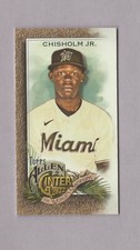 Jazz Chisholm Jr 2022 Allen & Ginter Mini Gold Border Parallel Miami Marlins #48