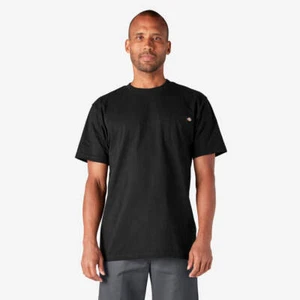 Dickies Short Sleeve Heavyweight Pocket Tee. Dickies Pocket T WS450 BK(Black) - Picture 1 of 3