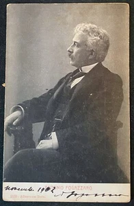 Cartolina autografa di Antonio Fogazzaro - Picture 1 of 1