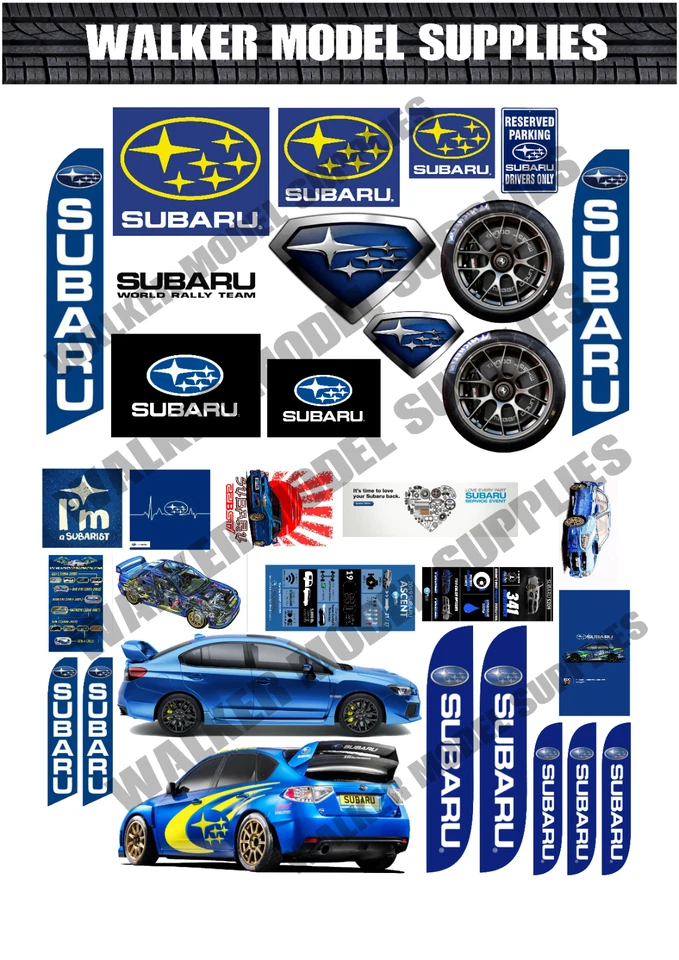1:24 scale Pre-cut Garage Subaru sign stickers/ model / diorama - Image 1 of 1