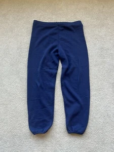RUSSEL Vtg 80s Large Navy Blue Drawstring Elastic Waste Sweatpants Mens - Picture 1 of 9