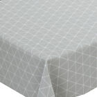 Grey Geometric Triangles Pvc Vinyl Wipe Clean Oilcloth Tablecloth