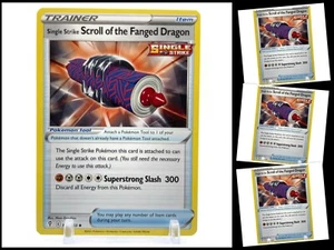 Pokemon CIELOS EVOLUTIVOS 158/203 Rollo del Dragón Colmido 4X ENTRENADOR Juego X4 - Imagen 1 de 3