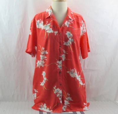 Volcom Women's XS Resort Tunic Shirt Button Up Short Sleeve Hawaiian Cover Up - Image 1 of 4