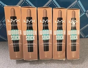 Lot Of 5 NYX Wonder Stick #WSRO1 FAIR Dual Ended Face Shaping Stick Contour - Picture 1 of 3
