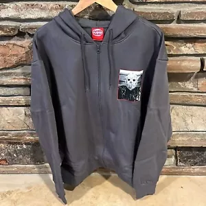 Dumb Good Friday the 13th Jason You're All Doomed Grey Full Zip Hoodie - Picture 1 of 10